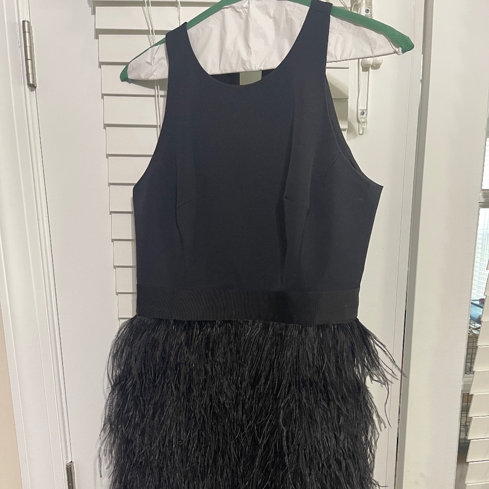 Milly Ostrich Feather Dress-Size 10